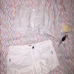 Charlotte Russe Lace Crop Top